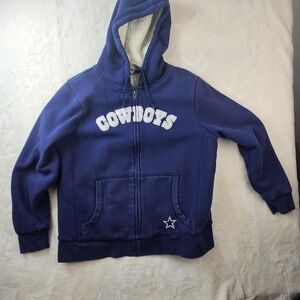 Cowboys for Her fleece Lined Hoodie Vintage Women’s Large Dallas Texas Zip Up